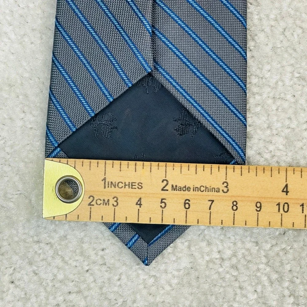 Brooks‎ Brothers Men's Silk Tie Blue Stripe Classic Business Necktie